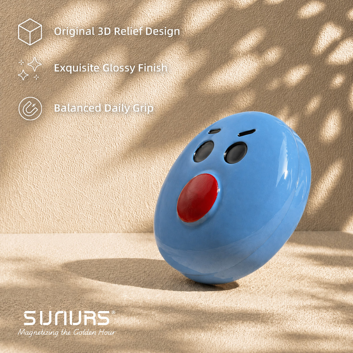 Glänzende bunte 3D-Emoji-Kühlschrankmagnete 