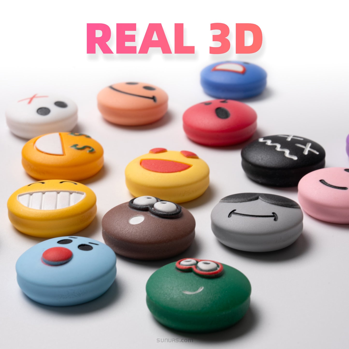 Matte Colorful 3D Emoji Fridge Magnets