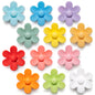 Solid color flowers set - 12 PCS