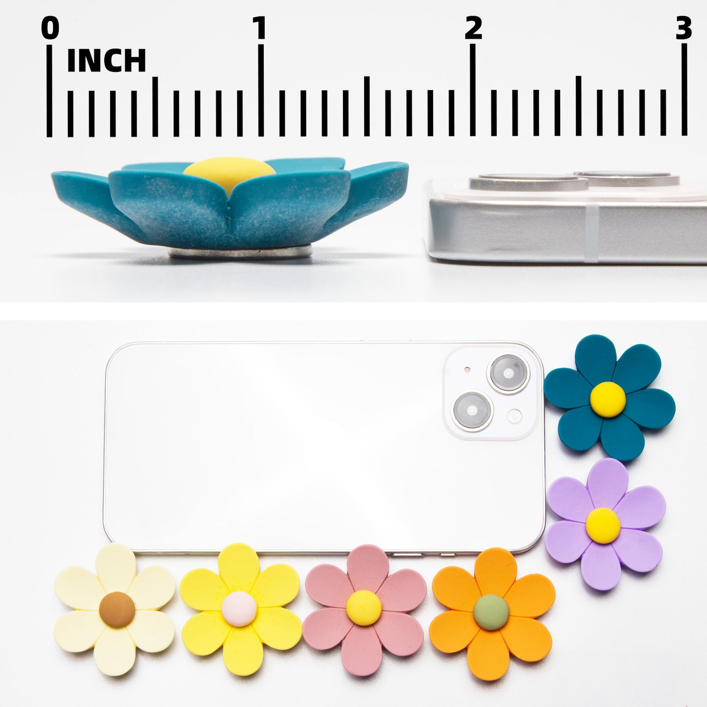 Flower Decorative Magnets (Sunny x 12)